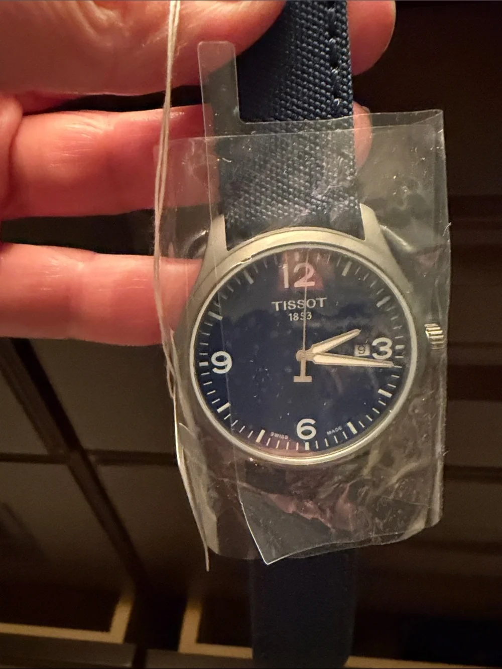Tissot watch new with tags and Black Box with White Logo and Red Cross Accent